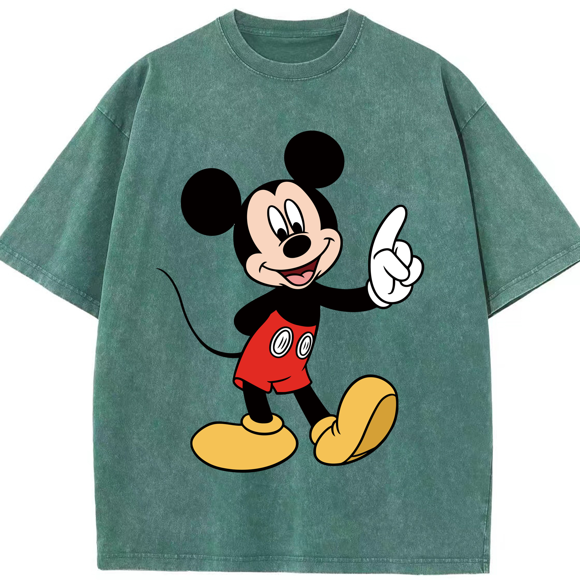 （画像用） ミッキーマウス Mickey Mouse 綿100% ヴィンテージ風 半袖Tシャツ（フロントプリント）